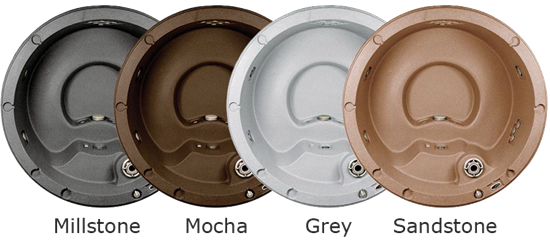 Available RotoSpa Colours: Millstone, Mocha, Grey, Sandstone